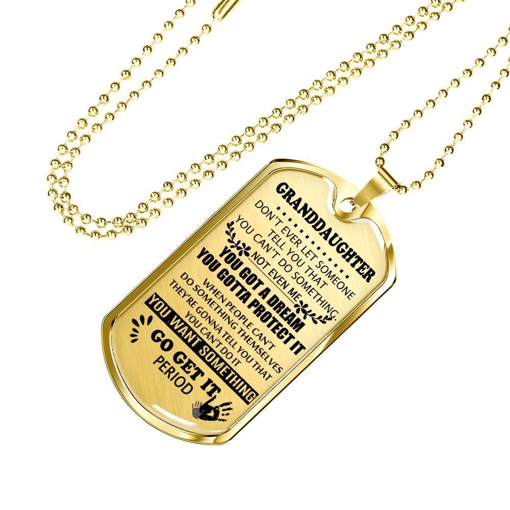 Granddaughter Dog Tag, Dog Tag For Granddaughter: Gift For Granddaughter Dog Tag-20 Gifts For Daughter Rakva