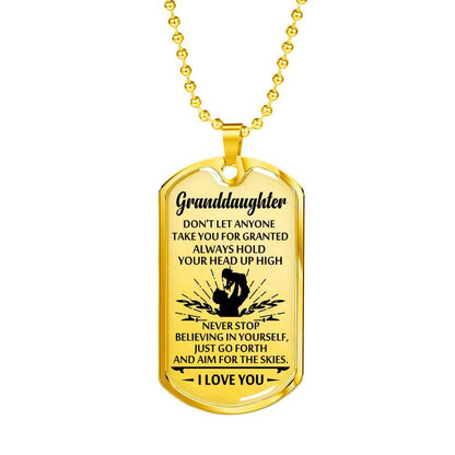 Granddaughter Dog Tag, Dog Tag For Granddaughter: Gift For Granddaughter Dog Tag-28 Gifts For Daughter Rakva