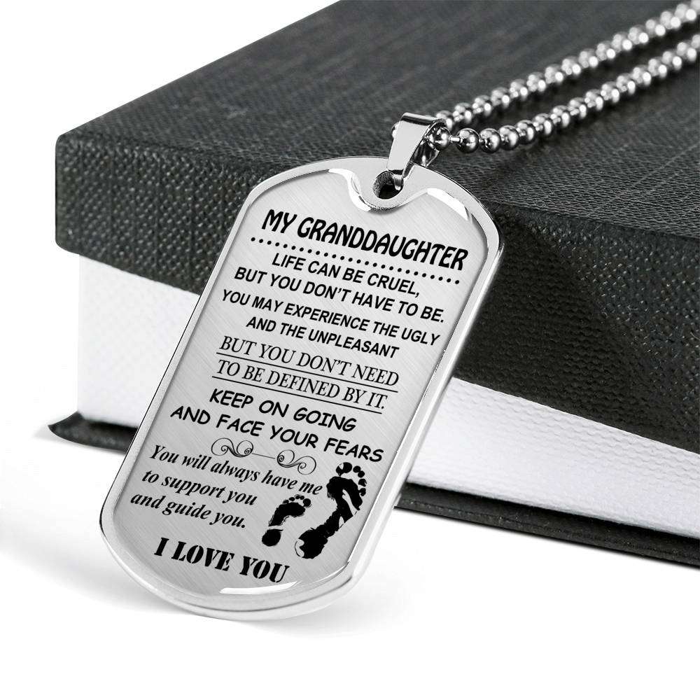 Granddaughter Dog Tag, Dog Tag For Granddaughter: Gift For Granddaughter Dog Tag-5 Gifts For Daughter Rakva