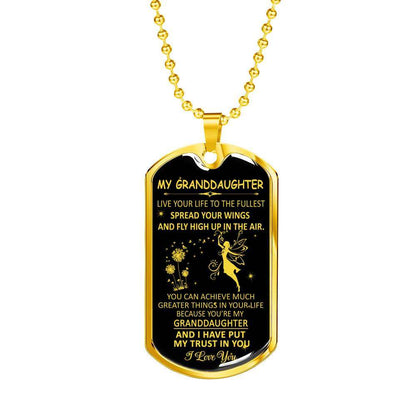 Granddaughter Dog Tag, Dog Tag For Granddaughter: Gift For Granddaughter Dog Tag-7 Gifts For Daughter Rakva