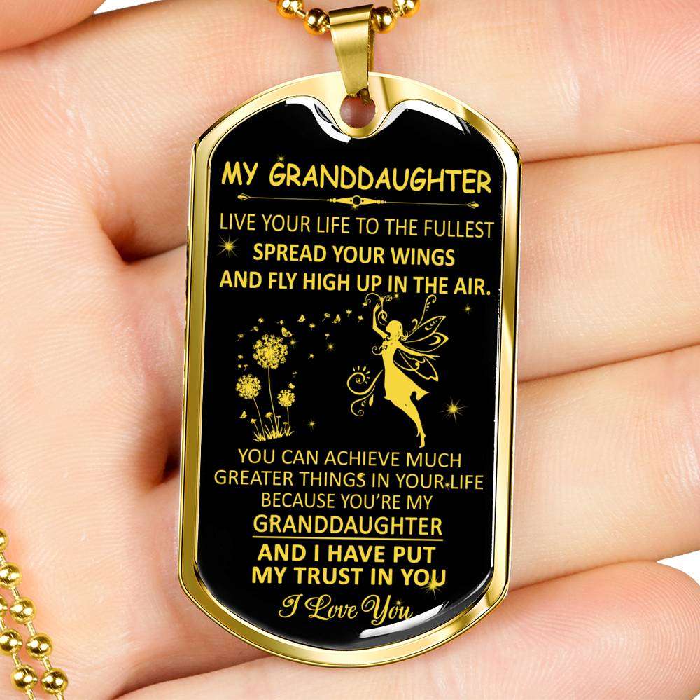 Granddaughter Dog Tag, Dog Tag For Granddaughter: Gift For Granddaughter Dog Tag-7 Gifts For Daughter Rakva