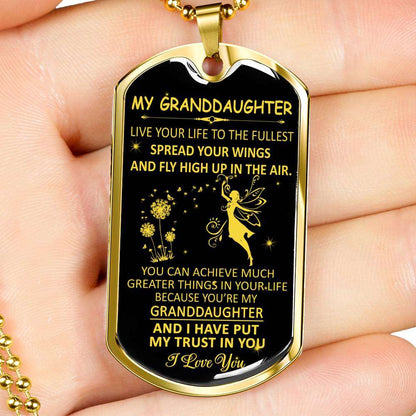Granddaughter Dog Tag, Dog Tag For Granddaughter: Gift For Granddaughter Dog Tag-7 Gifts For Daughter Rakva
