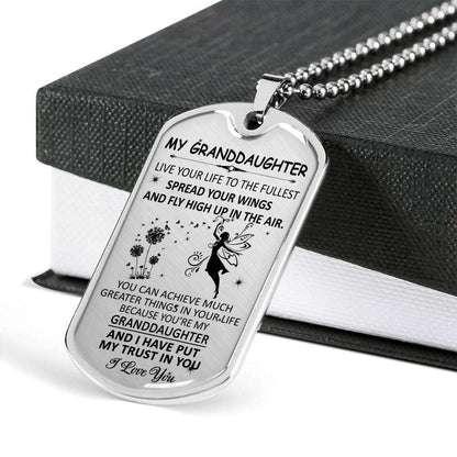 Granddaughter Dog Tag, Dog Tag For Granddaughter: Gift For Granddaughter Dog Tag-8 Gifts For Daughter Rakva