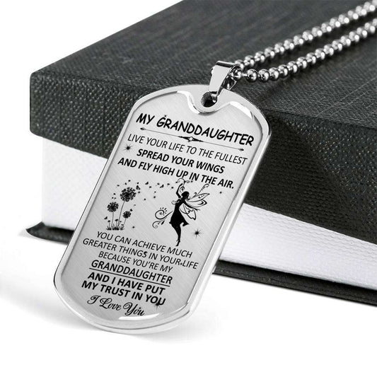 Granddaughter Dog Tag, Dog Tag For Granddaughter: Gift For Granddaughter Dog Tag-8 Gifts For Daughter Rakva