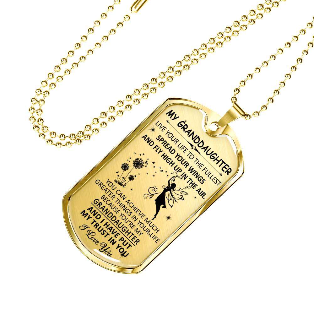 Granddaughter Dog Tag, Dog Tag For Granddaughter: Gift For Granddaughter Dog Tag-8 Gifts For Daughter Rakva