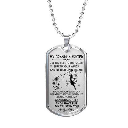Granddaughter Dog Tag, Dog Tag For Granddaughter: Gift For Granddaughter Dog Tag-8 Gifts For Daughter Rakva