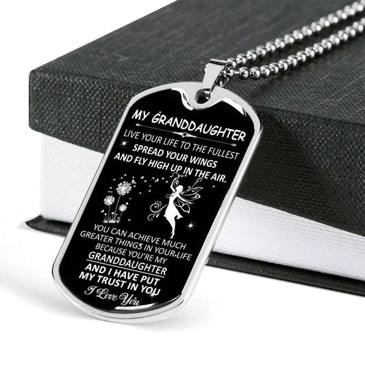 Granddaughter Dog Tag, Dog Tag For Granddaughter: Gift For Granddaughter Dog Tag-9 Gifts For Daughter Rakva