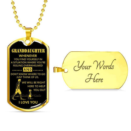 Granddaughter Dog Tag, To My Granddaughter Dog Tag From Grandpa: Granddaughter Gifts Dog Tag-1 Gifts For Daughter Rakva