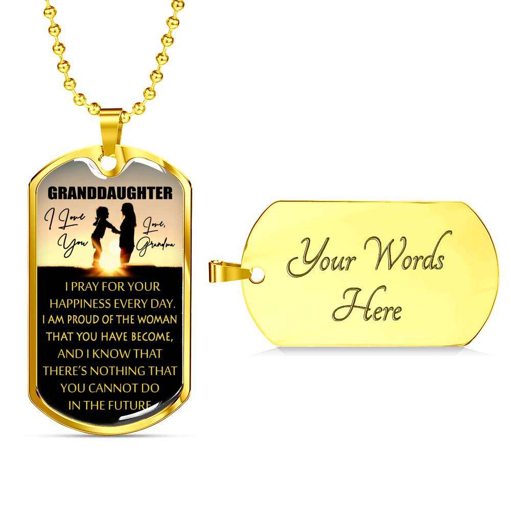 Granddaughter Dog Tag, To My Granddaughter Dog Tag : Gifts From Grandma, Great Granddaughter Dog Tag-1 Gifts For Daughter Rakva