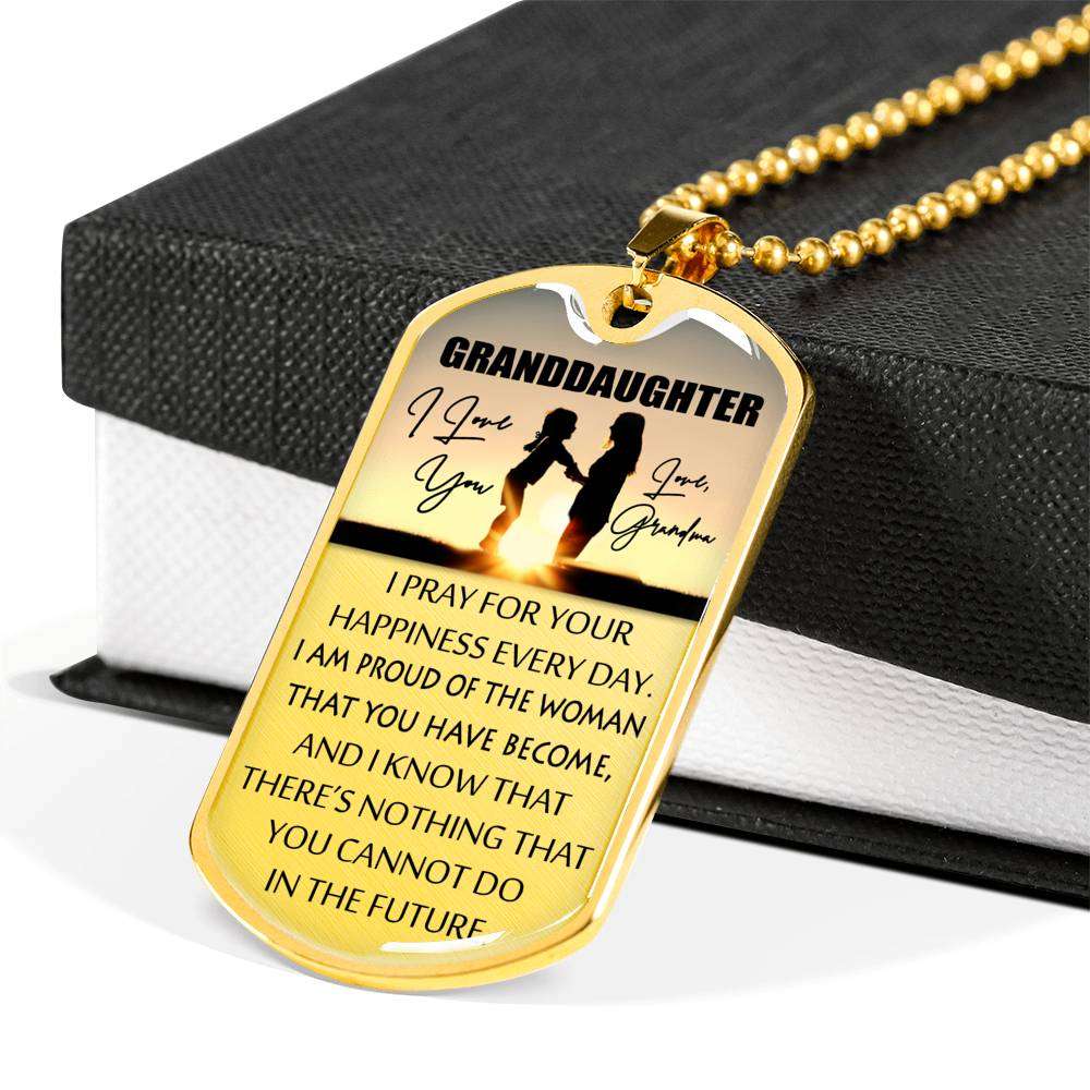Granddaughter Dog Tag, To My Granddaughter Dog Tag : Gifts From Grandma, Great Granddaughter Dog Tag-2 Gifts For Daughter Rakva