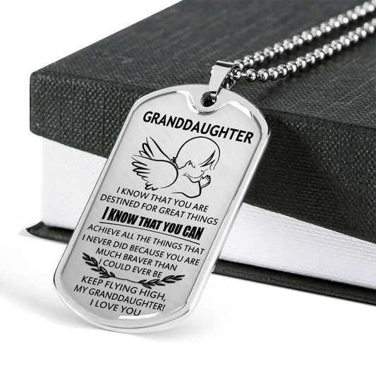 Granddaughter Dog Tag, To My Granddaughter Dog Tag : Gifts From Grandparents, Great Granddaughter Gifts Dog Tag-12 Gifts For Daughter Rakva