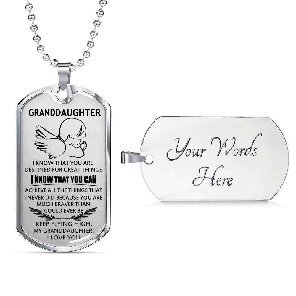 Granddaughter Dog Tag, To My Granddaughter Dog Tag : Gifts From Grandparents, Great Granddaughter Gifts Dog Tag-12 Gifts For Daughter Rakva