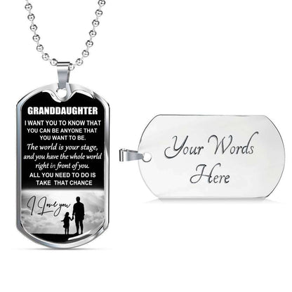 Granddaughter Dog Tag, To My Granddaughter Dog Tag : Gifts From Grandparents, Great Granddaughter Gifts Dog Tag-26 Gifts For Daughter Rakva