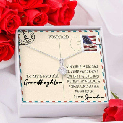 Granddaughter Necklace, Beautiful Granddaughter Long Distance Necklace, Granddaughter Gift From Grandma Gifts For Daughter Rakva