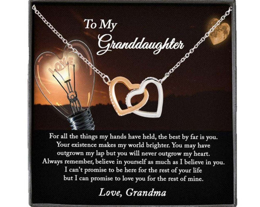 Granddaughter Necklace, Graduation Necklace Gift For Granddaughter From Grandma, Granddaughter Birthday For Archievement Rakva