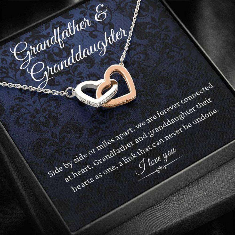 Granddaughter Necklace, Grandfather & Granddaughter Necklace, Birthday Gift For Granddaughter From Grandpa Gifts For Daughter Rakva