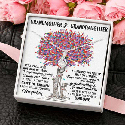 Granddaughter Necklace, Grandmother & Granddaughter Necklace Gift Their Hearts As One New Gifts For Daughter Rakva