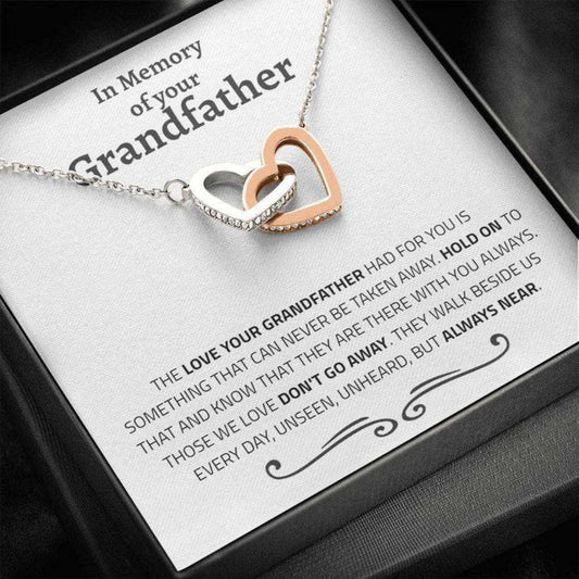 Granddaughter Necklace, Memorial Necklace Gift For A Grandpa, Loss Of A Grandfather Sympathy Gifts For Daughter Rakva