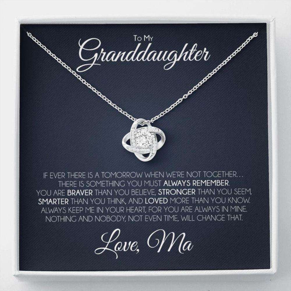 Granddaughter Necklace, Necklace Gift For Granddaughter From Grandmother, To My Granddaughter Gifts For Daughter Rakva