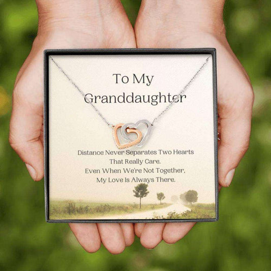Granddaughter Necklace, Never Distance, Gift For Great Granddaughter Necklace Gifts For Daughter Rakva