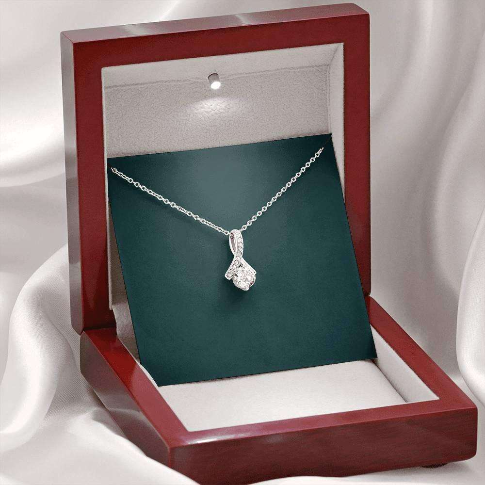 Granddaughter Necklace - "To My Beautiful Granddaughter" Love Knot Jewelry Gift