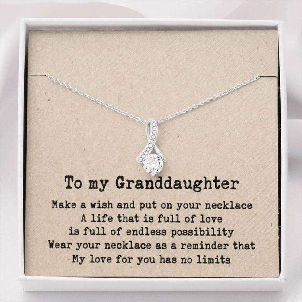 Granddaughter Necklace, To My Granddaughter Necklace Gift “ Infinity Heart Necklace Gifts For Daughter Rakva