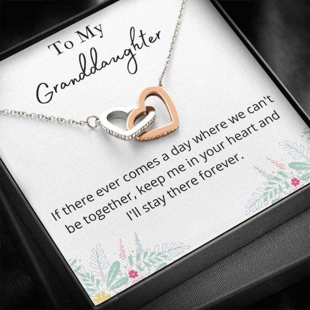 Granddaughter Necklace, To My Granddaughter Necklace Gift, Keep Me In Your Heart Necklace Gifts For Daughter Rakva