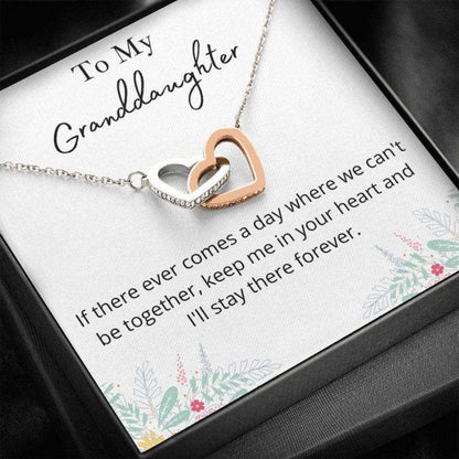 Granddaughter Necklace, To My Granddaughter Necklace Gift, Keep Me In Your Heart Necklace Gifts For Daughter Rakva