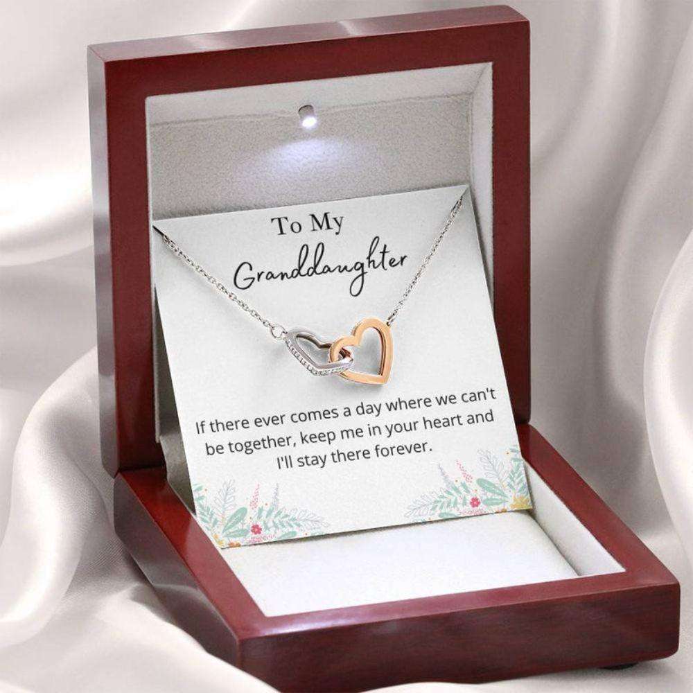 Granddaughter Necklace, To My Granddaughter Necklace Gift, Keep Me In Your Heart Necklace Gifts For Daughter Rakva