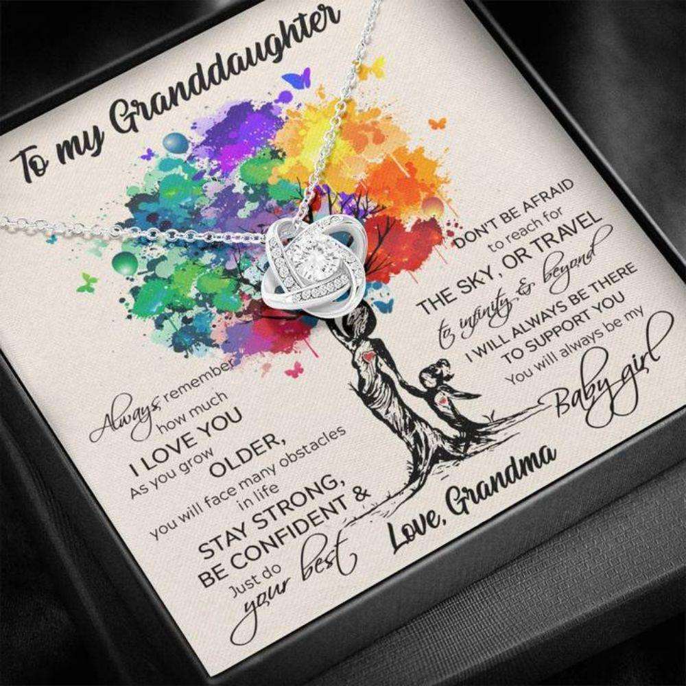 Granddaughter Necklace, To My Granddaughter Necklace “ Stay Strong Be Confident “ Gift From Grandma Gifts For Daughter Rakva