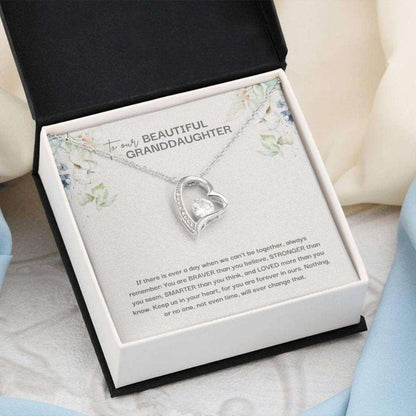 Granddaughter Necklace, To Our Granddaughter Sentimental Message Card Necklace Gift For Bride Rakva
