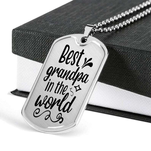 Grandfather Dog Tag, Fathers Day Grandpa Gift From Grandson Or Granddaughter, Gift For Grandfather, Gift For Grandpa Rakva