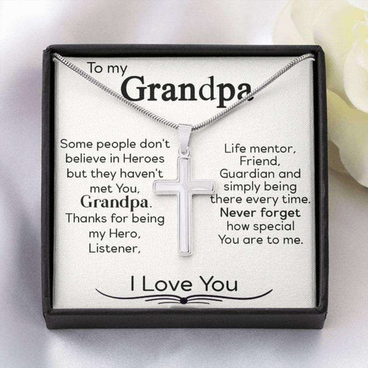 Grandfather Necklace, Grandpa Fathers Day Gift, Gift For Grandad, Christian Necklace For Grandfather, Fathers Day Gift For Grandpa From Baby Rakva