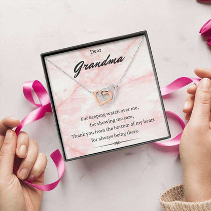 Grandmother Necklace, Dear Grandma Necklace, Keeping Watch, Gift For Grandma From Grandson Granddaughter Gifts For Daughter Rakva