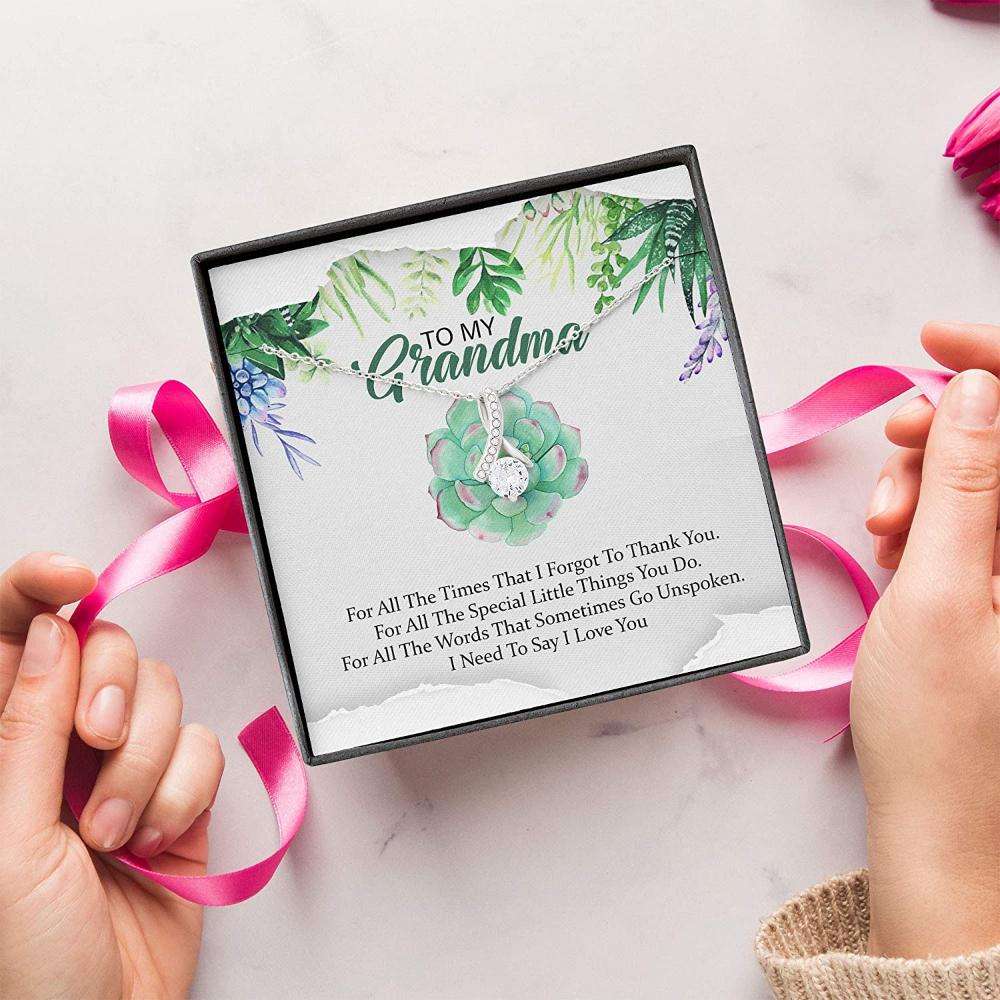 Grandmother Necklace, Gift For Grandma “ To My Grandma Necklace Gifts for Grandmother Rakva