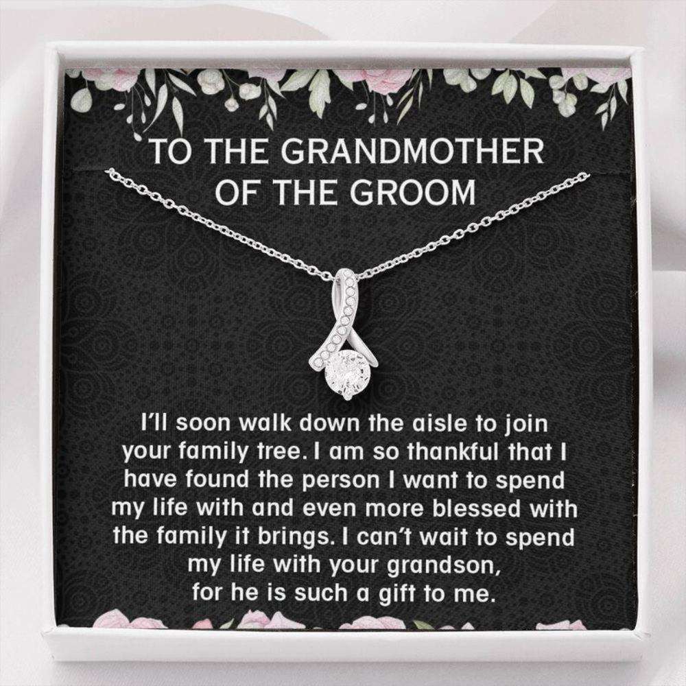 Grandmother Necklace, Grandma Of The Groom Necklace Wedding Gift, Gift For Grandma Of The Groom Rakva