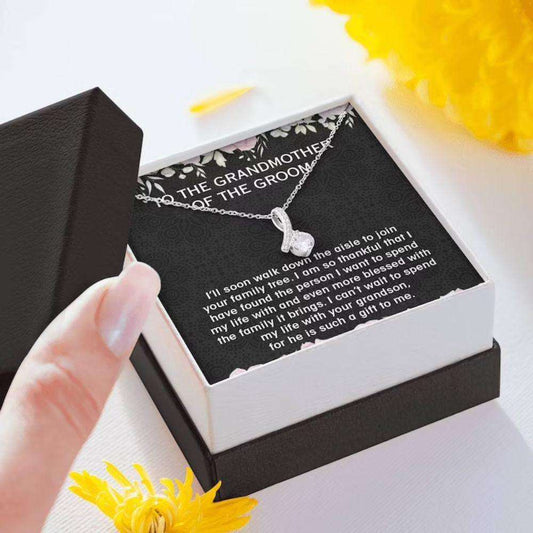 Grandmother Necklace, Grandma Of The Groom Necklace Wedding Gift, Gift For Grandma Of The Groom Rakva