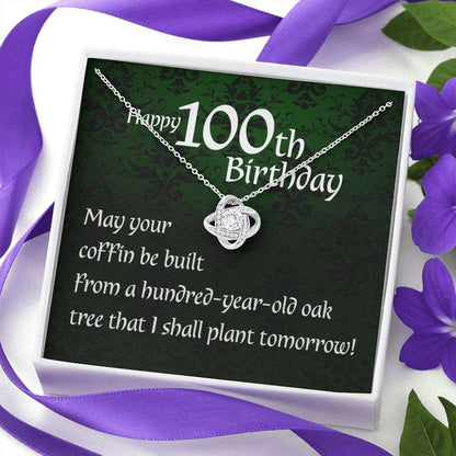 Grandmother Necklace, Irish Blessing Love Knot Necklace “ 100Th Birthday Necklace Gift For Women Gifts for Grandmother Rakva