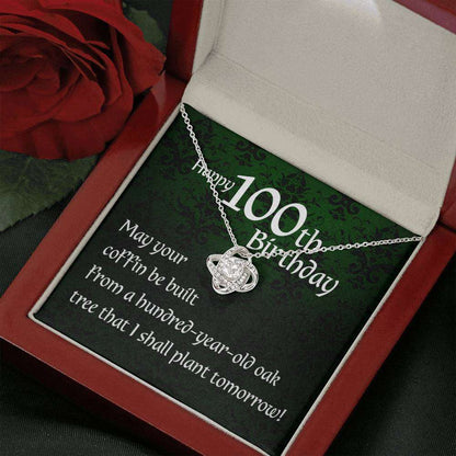 Grandmother Necklace, Irish Blessing Love Knot Necklace “ 100Th Birthday Necklace Gift For Women Gifts for Grandmother Rakva