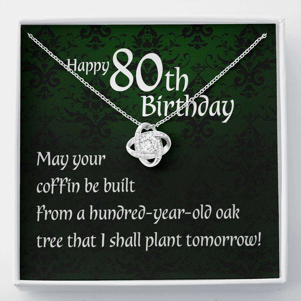 Grandmother Necklace, Irish Blessing Love Knot Necklace “ 80Th Birthday Necklace Gift For Women Gifts for Grandmother Rakva