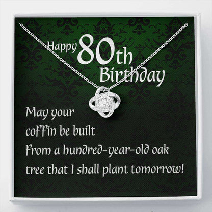 Grandmother Necklace, Irish Blessing Love Knot Necklace “ 80Th Birthday Necklace Gift For Women Gifts for Grandmother Rakva