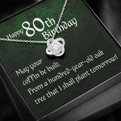 Grandmother Necklace, Irish Blessing Love Knot Necklace “ 80Th Birthday Necklace Gift For Women Gifts for Grandmother Rakva
