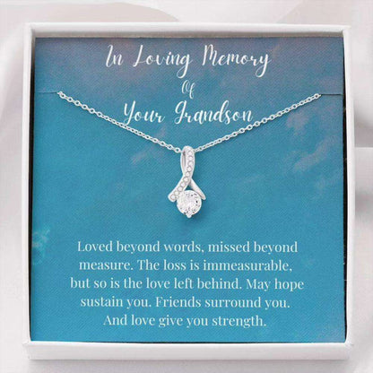 Grandmother Necklace, Loss Of A Grandson Necklace In Loving Memory Of Your Grandson Gift Rakva