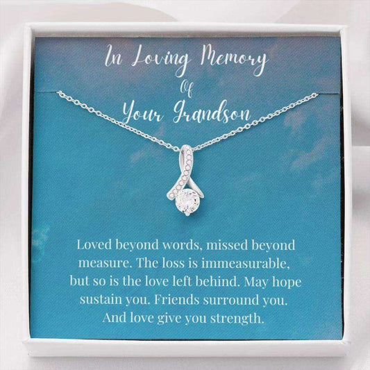 Grandmother Necklace, Loss Of A Grandson Necklace In Loving Memory Of Your Grandson Gift Rakva