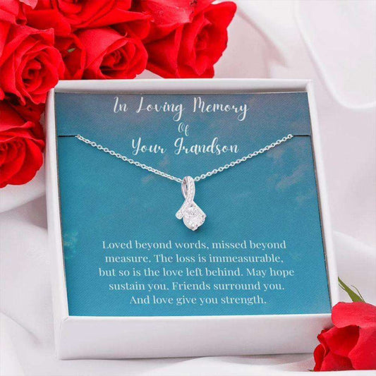 Grandmother Necklace, Loss Of A Grandson Necklace In Loving Memory Of Your Grandson Gift Rakva