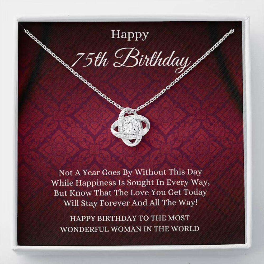 Grandmother Necklace, Mom Necklace, 75Th Birthday Necklace For Her Gift, Seventy Fifth Birthday Gift For Woman Friend Rakva