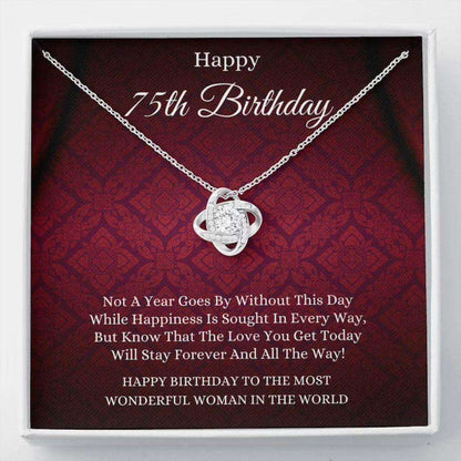 Grandmother Necklace, Mom Necklace, 75Th Birthday Necklace For Her Gift, Seventy Fifth Birthday Gift For Woman Friend Rakva