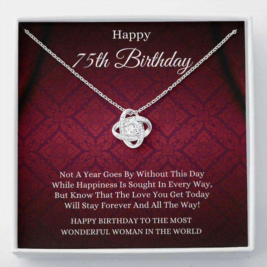 Grandmother Necklace, Mom Necklace, 75Th Birthday Necklace For Her Gift, Seventy Fifth Birthday Gift For Woman Friend Rakva