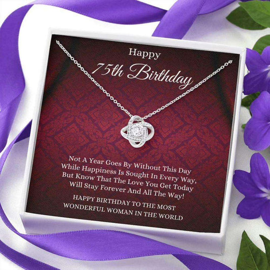 Grandmother Necklace, Mom Necklace, 75Th Birthday Necklace For Her Gift, Seventy Fifth Birthday Gift For Woman Friend Rakva