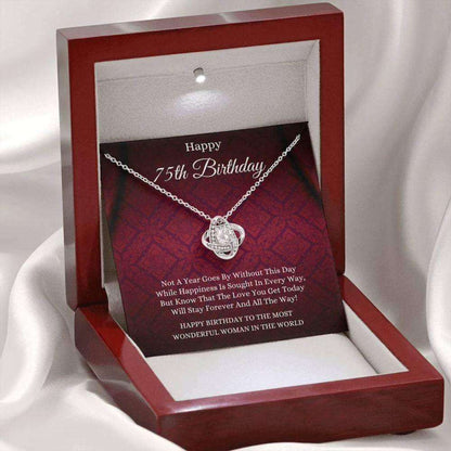 Grandmother Necklace, Mom Necklace, 75Th Birthday Necklace For Her Gift, Seventy Fifth Birthday Gift For Woman Friend Rakva